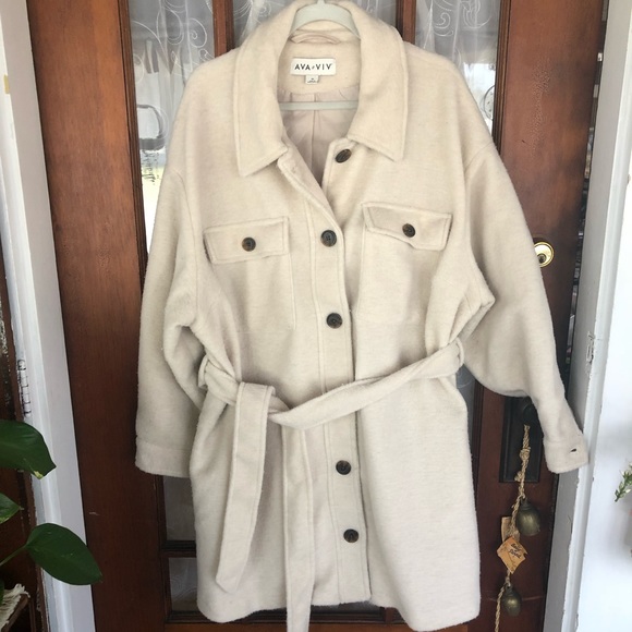 Ava & Viv Jackets & Blazers - Warm & Cozy Shacket Jacket Button Down 3x EUC 2 Front Pockets & 2 Side Pockets